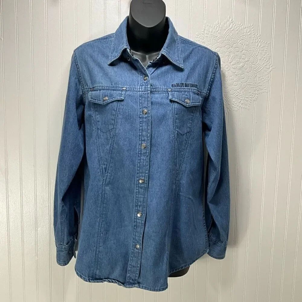 VINTAGE 90’s Harley-Davidson Denim Shirt